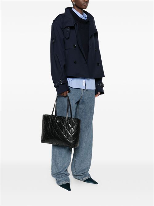 Borsa shopper donna Calvin Klein matelassé nera Calvin Klein | LV04F3325GUB1